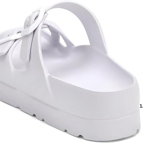 Pillow Slides Anti-Slip Sandals Double Buckle Cloud Slippers Home Outdoor 9&10 - Picture 6 of 6